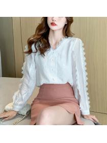 lace bottoming shirt Korean style small shirt