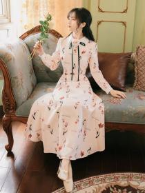 Vintage style high-end elegant fashion Maxi dress