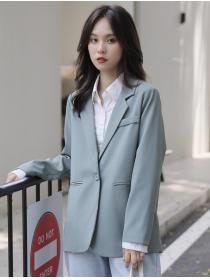 Korean style temperament suit collar simple all-match suit