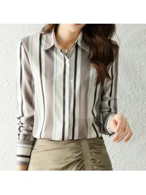 On sale matching striped silk casual loose