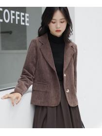 On Sale Pure Color Bowknot Matching Nobel Coat