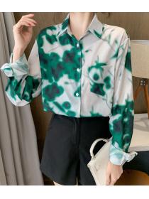 Casual Matching Loose Chiffon Long Sleeve blouse