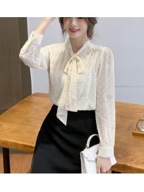 Korean style Bow Knot Chiffon Shirt