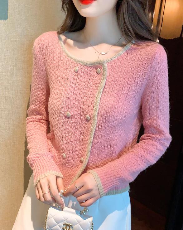 For Sale Color Matching Knitting Fashion Top
