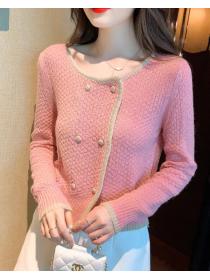 For Sale Color Matching Knitting Fashion Top 