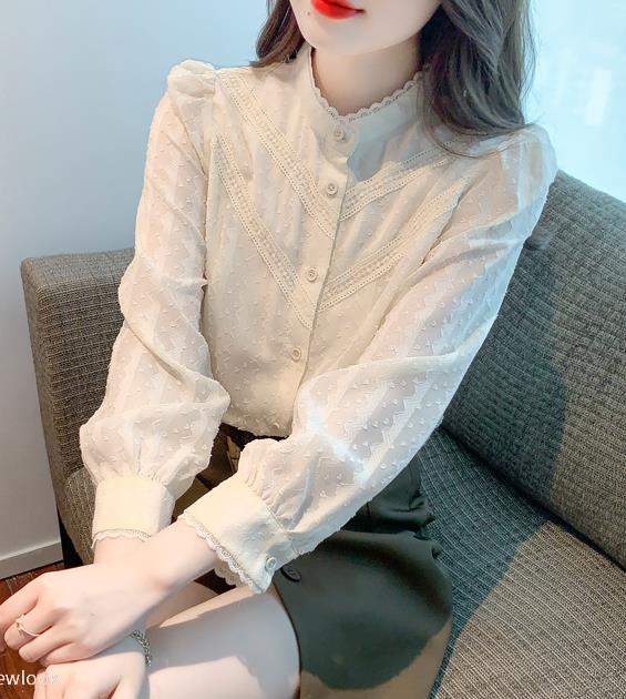 On Sale Lace Stand Collars Fashion Nobel Blouse