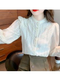 On Sale Lace Stand Collars Fashion Nobel Blouse 
