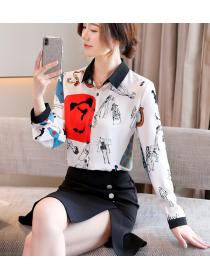 women's hong kong style printed shirt