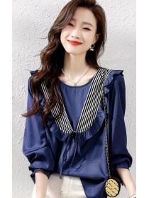 On Sale Fashion Style Color Matching Blouse 