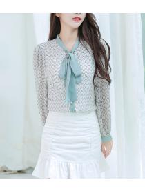 Korean style Chic shirt fashion Chiffon shirt
