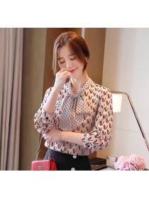 Korean style collar loose Chiffon shirt