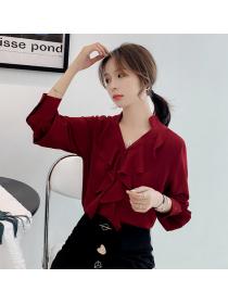 Korean style v-neck Fashion design Top
