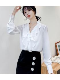 Korean style v-neck Fashion design Top