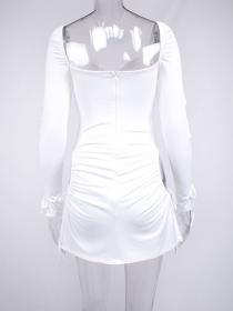 Outlet hot style Sexy Long Sleeve Cutout Hot Girl Mini dress