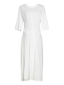 Women's pleated slim three-quarter sleeve long dress
