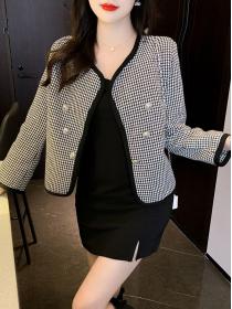 Vintage style Short Jacket Women's Korean Style Double Breasted Long Sleeve Top