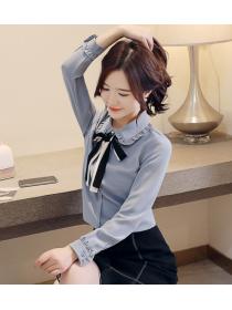 Fashion style slim bow tie bottoming top