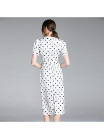 Summer new Korean style puff sleeves temperament dress