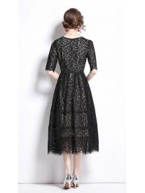 European Style Lace Hollow Out Nobel Dress