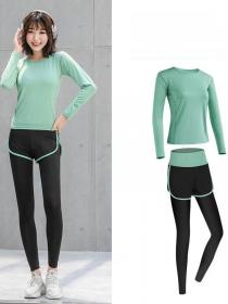 Long-sleeved sports suit women's yoga clothes casual fitness clothes