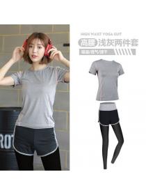 Short-sleeved sports suit women's yoga clothes casual fitness clothes