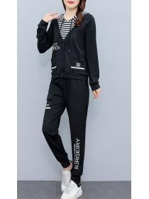 Leisure Style Stripe Fashion Loose Suits 