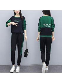 New style plus size sports casual fashion two pcs set for women