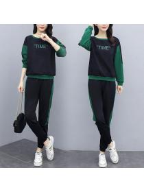 New style plus size sports casual fashion two pcs set for women