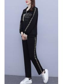 Leisure Style Letter Printing  Fashion Loose Suits 