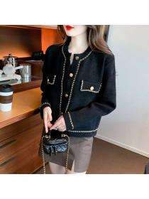 Autumn new casual Matching Slim knitted cardigans
