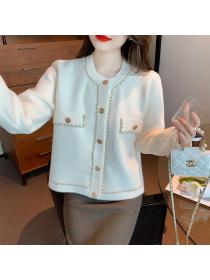 Autumn new casual Matching Slim knitted cardigans