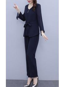 On Sale Solid Color Horn Sleeve Nobel Style Suit