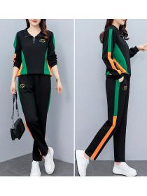 Fashion Style Color Matching  Loose Sport suit