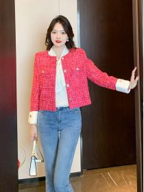 New style high-end fashion Tweed short coat