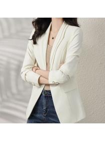 Autumn white jacket women's fashion Korean style Blazer