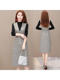 New Style Mature plaid long-sleeved Fashion style suit