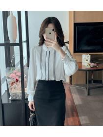 Fashion style stand collar Shirt for women