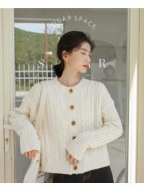 On Sale Pure Color Knitting Fashion Top 