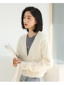 On Sale Pure Color Simple Fashion Sweater 