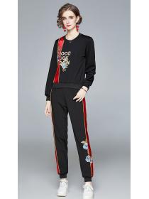 Embroidered  temperament two-piece casual sports baseball uniform  Suits 