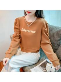 Autumn New Korean Style Loose Short Round Neck Sweater 