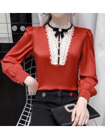 On Sale Stand Collars Chiffon Fashion Nobel Blouse