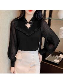 New Style Hollow Out Lace Fashion Blouse 