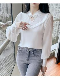 New Style Hollow Out Lace Fashion Blouse 