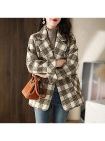 Korean style temperament Fashion woollen coat