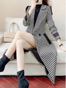 New fashion Korean style tweed overcoat 