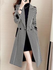 New fashion Korean style tweed overcoat 
