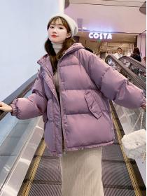 Korean style loose down cotton-padded jacket Short coat