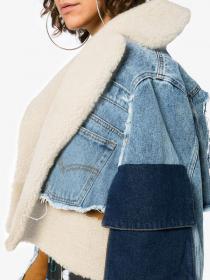 Fashion new thick coat loose wool Denim coat