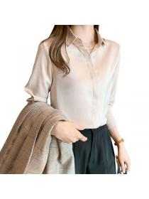 Spring new silk blouse long sleeve work clothes slim professional shirt
